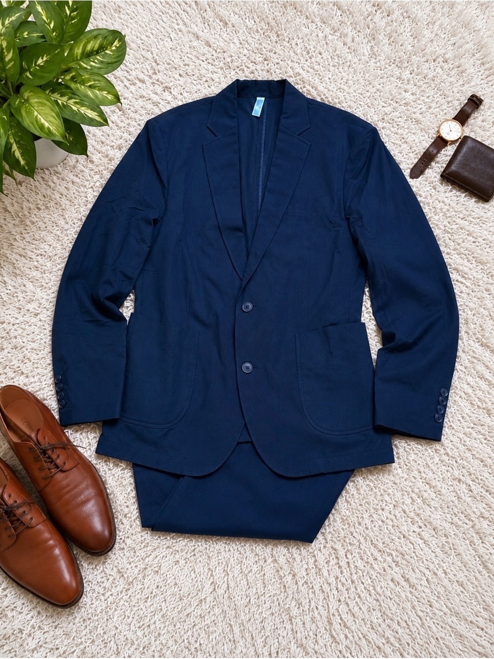 Men's Navy Blue Suit Blazer - Classic Tailored Fit